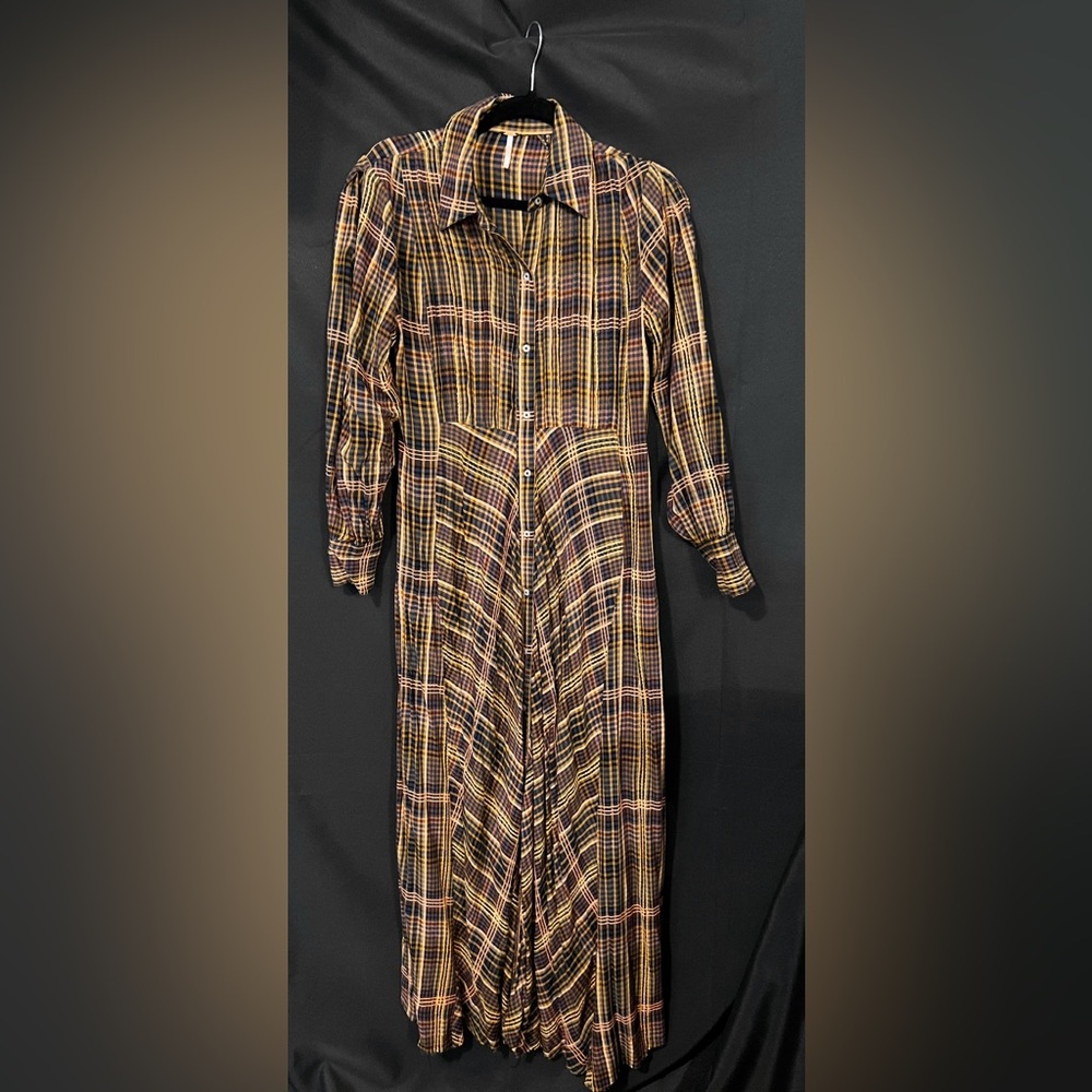 Free People Sadie Plaid Maxi Dress - Picture 4 of 6